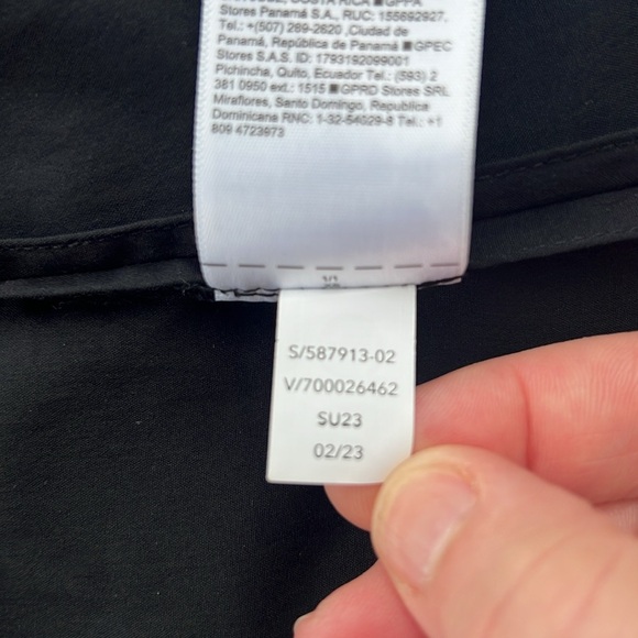 Athleta Performance Poplin Popover Top, Black Blouse Oversized Shirt, XS - Picture 11 of 12